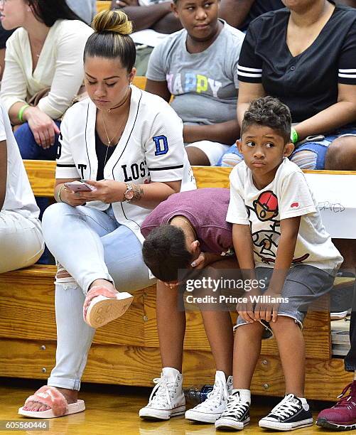 September 4:Sarah Vivan, Essence Vivan and Dwayne Michael Carter III attend LudaDay Weekend Celebrity Basketball Game at Morehouse College Forbes...