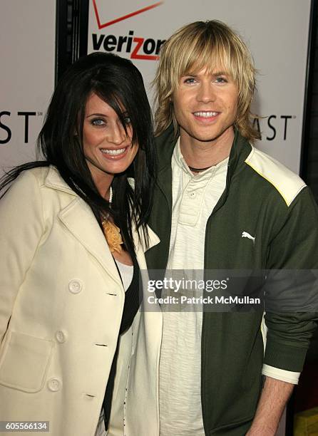 Tiffany and Ashley Pasrker Angel attend Rolling Stone/Verizon Wireless Pre-GRAMMY Concert with Kanye West - Arrivals at Avalon on January 13, 2006 in...