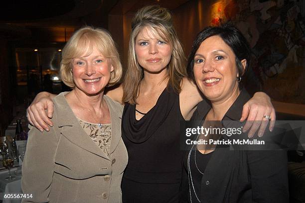 Eva Graham, Cara Carr and Donna Maggi attend ALVIN VALLEY Fall 2006 Collection After Party at W Hotel on February 6, 2006 in New York.