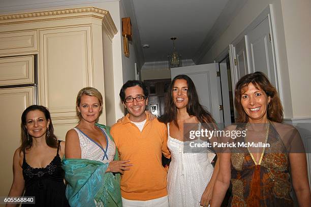 Bettina Zilkha, Debbie Bancroft, Rob Wiesenthal, Ann Caruso and Lisa Woodward attend Bettina Zilkha, Lucy and Euan Rellie, Kick Off the Summer Dinner...