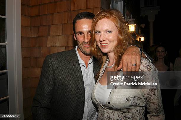 David Schlachet and Lara Schlachet attend Bettina Zilkha, Lucy and Euan Rellie, Kick Off the Summer Dinner at Cain Estate on May 26, 2006 in...