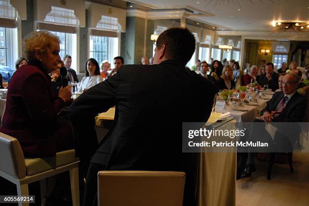 Atmosphere at Madeleine Albright and Jonathan Burnham introduce her new book: THE MIGHTY & ALMIGHTY, Reflections on America, God and World Affairs at...