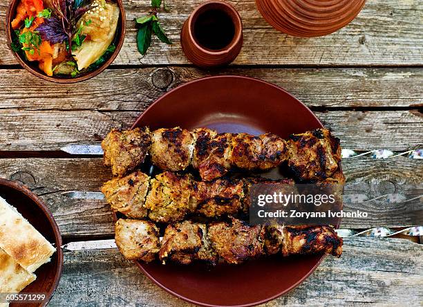 shashlik - schaschlik stock-fotos und bilder