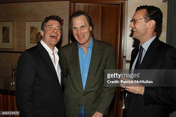 Jay McInerney, Dirk Wittenborn and John Lambros attend Jay McInerney celebrates "The Good Life" at Eleven Madison Park N.Y.C. On May 10, 2006 in New...