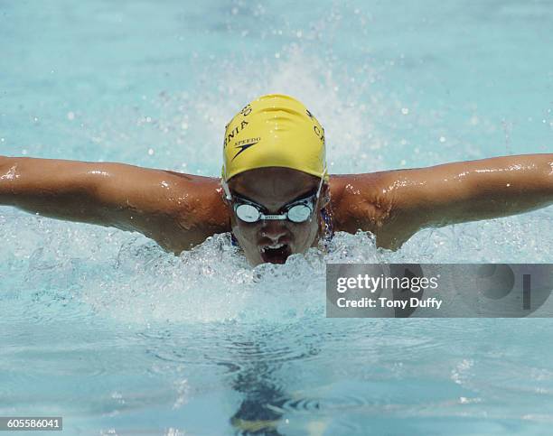 Dara Torres from the United States swims the butterfly stroke leg of the Women's 200 metres Individual Medley competition at the United States...