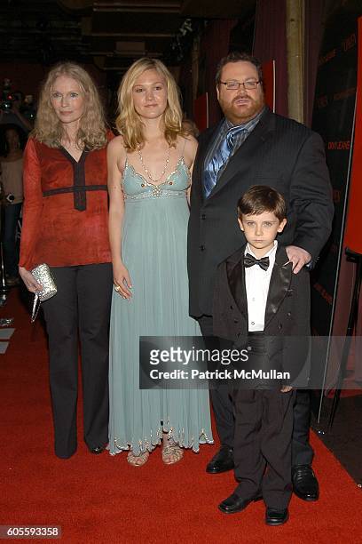 Mia Farrow, Julia Stiles, John Moore and Seamus Davey-Fitzpatrick attend THE CINEMA SOCIETY & DKNY JEANS present a special screening of THE OMEN at...