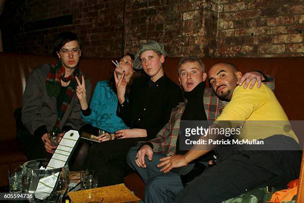Nathan Antolik, Amber Halford, Lauren Boyle, Michael Gallagher and David Marrero attend MAO MAG Fashion Week Launch Party at Sol on February 2, 2006...