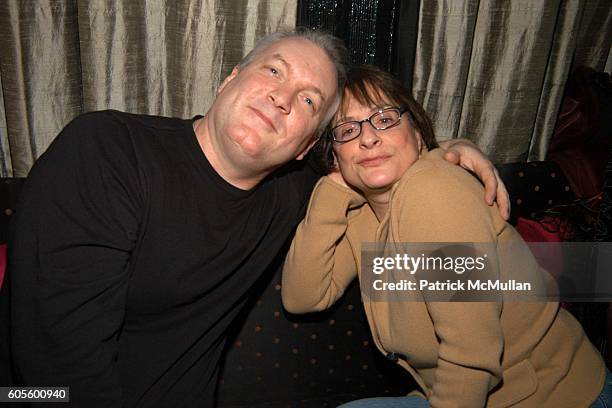 Doug Saputo and Patti LuPone attend Valentine's Day Cocktail Party hosted by Abby Weisman and Robin Navrozov at Serena's on February 14, 2006 in New...