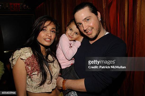 Sanjana Jon, Tiger Lily and Maximillian Tucci attend Anand Jon Runway Show at Fizz on February 8, 2006 in New York.