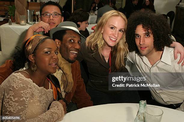 Jessica Lewis, Lemony, Modella and Chill attend Silverlake Conservatory of Music Benefit - After Party at Chocolat on February 11, 2006 in West...