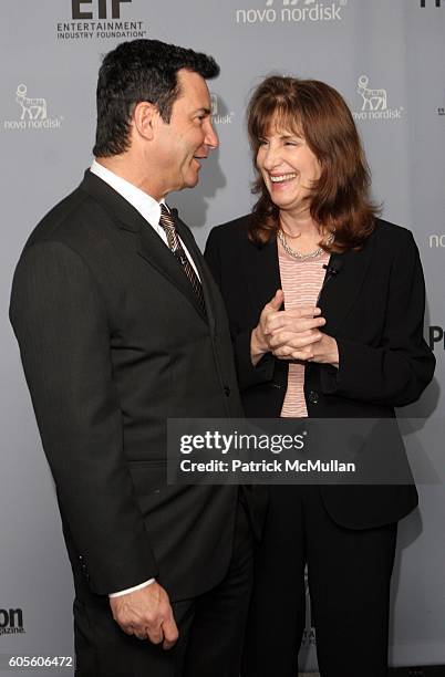 Dr. Bruce Hensel and Dr. Francine Kaufman attend Novo Nordisk and the Entertainment Industry Foundation host Health Focus 2006 Luncheon Sponsored by...