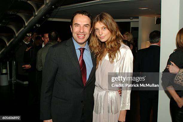 Laurent Attal and Daria Werbowy attend Lancôme Hosts Fragrance Launch of Hypnose to benefit Studio in a School at Hotel on Rivington on February 15,...