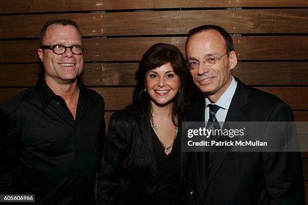 Doug Huffmyer, Nina White and Eric Lauzat attend Lancôme Hosts Fragrance Launch of Hypnose to benefit Studio in a School at Hotel on Rivington on...