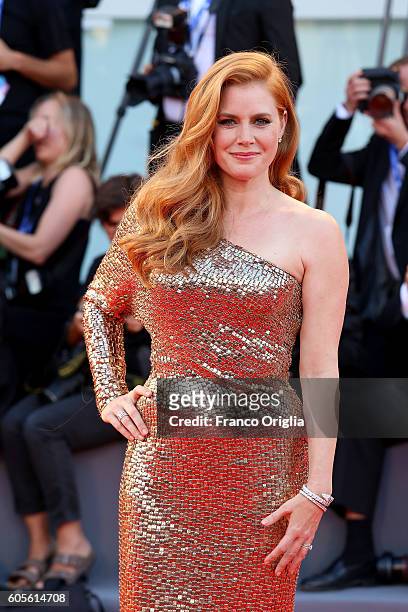 Amy Adams attends the premiere of 'Nocturnal Animals' during the 73rd Venice Film Festival at Sala Grande on September 2, 2016 in Venice, Italy.