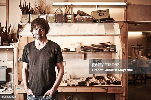 Portrait of British luthier Patrick James Eggle, photographed at his workshop in Oswestry, on February 9, 2016.