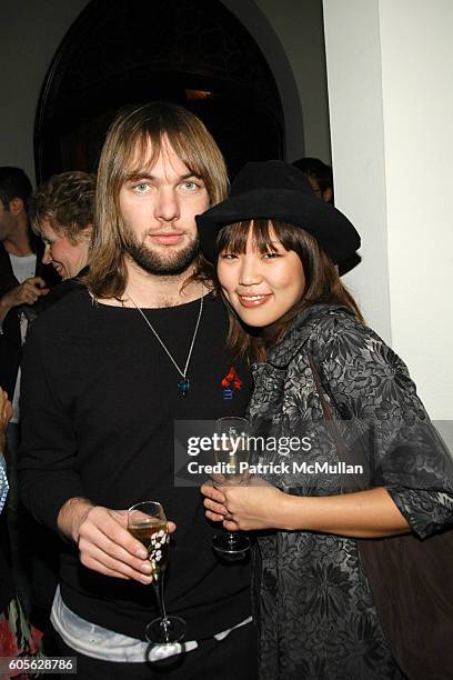 Mickey Madden and Nellie Kim attend ETRO and Perrier Jouet celebrate the launch of Patrick McMullan's book KISS KISS at Chateau Marmont on February...