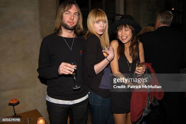 Mickey Madden, Alexi Wasser and Nellie Kim attend ETRO and PERRIER JOUET Celebrate Patrick McMullan's Book KISS KISS at Chateau Marmont on February...