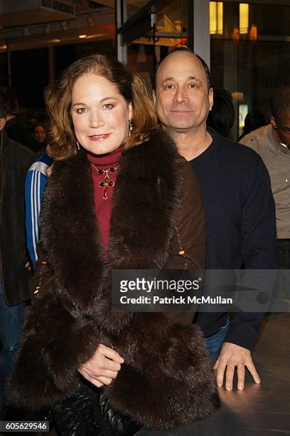Barbara de Kwiatkowski and Ross Bleckner attend The Launch of PATRICK MCMULLAN'S Book "KISS KISS" and the new DKNY Fragrance RED DELICIOUS at DKNY...