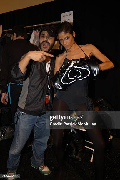 Michael Angel and Omahyra Mota attend OAKLEY Fall 2006 Fashion Show at The Atelier at Bryant Park on February 4, 2006 in New York.