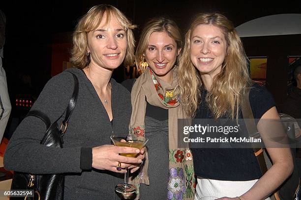 Isabel Dupre, Mary Ellen Mills and Francesca Mills attend BOSS Orange Launch Party at 601 West 26th on February 1, 2006 in New York City.