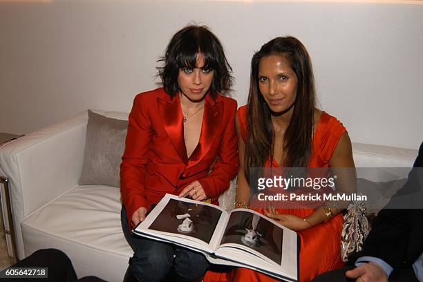 Fairuza Balk and Padma Lakshmi attend OLYMPUS PHOTO STUDIO at Bryant Park on February 3, 2006 in New York City.