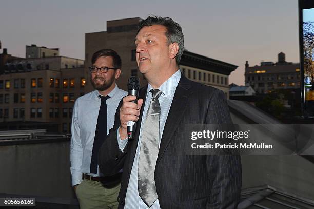 Paul Ross speaks at the Holland & Sherry Embroidery Release at 2 West 20th Street on September 13, 2016 in New York City.