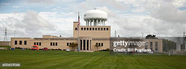 The Flint Water Treatment Plant is shown September 14, 2016 in Flint, Michigan. Republican Presidential Nominee Donald Trump will be visiting Flint...