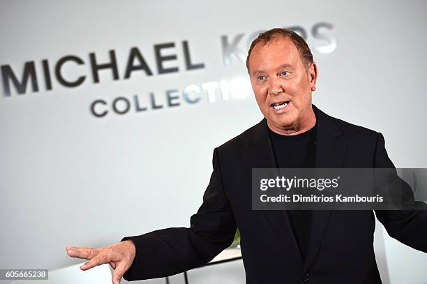 Fashion designer Michael Kors attends the Michael Kors Spring 2017 Runway Show during New York Fashion Week at Spring Studios on September 14, 2016...