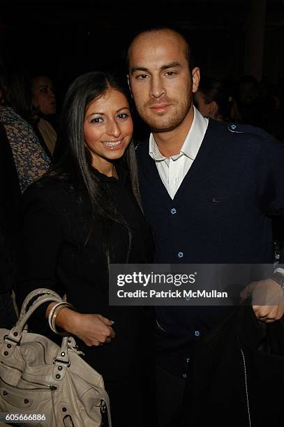 Jessica Roth and Corey Berger attend Alice + Olivia Fall 06 at Metropolitan Pavillion NYC USA on February 10, 2006.