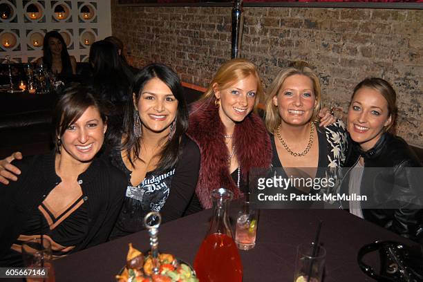 Sarah Wagman, Zeema Sistani, Betsy Stewart, Angie Banicki and Kristen Hanson at DOUGLAS HANNANT After Show Dinner Hosted by Valesca Guerrand-Hermes...