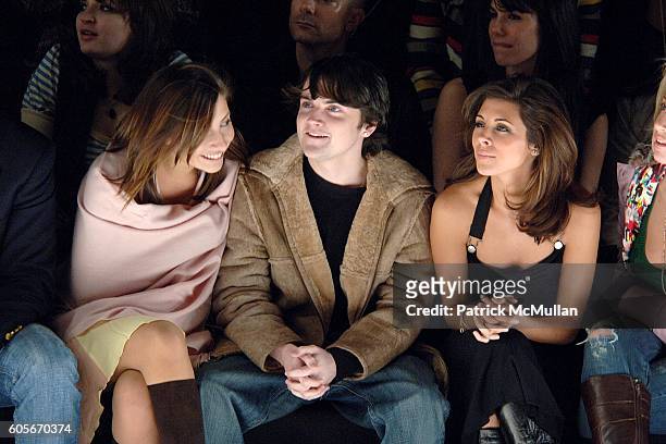 Robert Iler and Jamie-Lynn Sigler attend HEATHERETTE Fall 2006 Fashion Show at The Tent at Bryant Park on February 7, 2006 in New York.