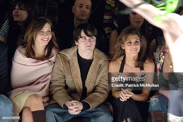 Robert Iler and Jamie-Lynn Sigler attend HEATHERETTE Fall 2006 Fashion Show at The Tent at Bryant Park on February 7, 2006 in New York.