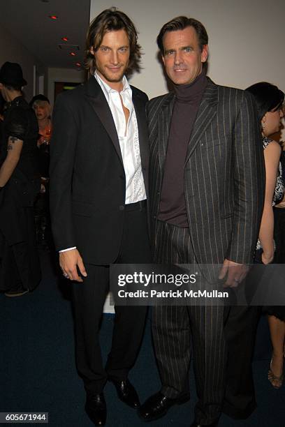 Gabriel Aubrey and Paul Beck attend VERSACE V.I.P. Dinner at 1 Beacon Court on February 7, 2006 in New York.