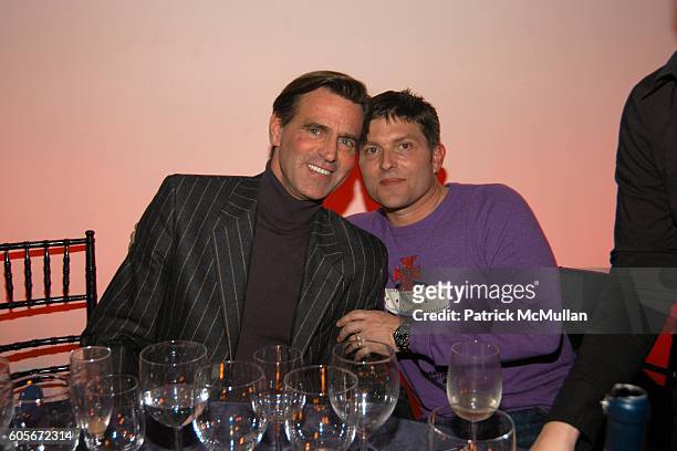 Paul Beck and Kenny Goss attend VERSACE V.I.P. Dinner at 1 Beacon Court on February 7, 2006 in New York.