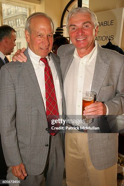 Jerry Wedren and Jim O'Donnell attend The Launch of Martin + Osa at Sky Studio on July 19, 2006 in New York City.