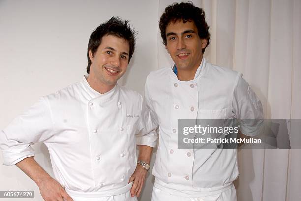 Johnny Iuzzini and Mattew Gore attend A Recipe for Easy Holiday Entertaining, Hosted by WHOLE FOODS at Home Studios on July 25, 2006 in New York City.