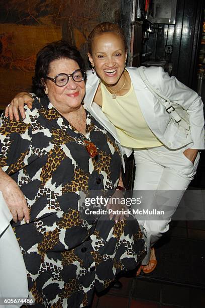 Elaine Kaufman and Cari Modine attend Luncheon to Launch ADAM DAVIES book GOODBYE LEMON at Elaines on July 25, 2006 in New York City.