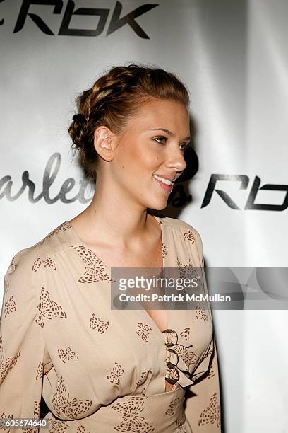 Scarlett Johansson attends REEBOK and Screen Star SCARLETT JOHANSSON Host Red-Hot Event to Celebrate New Collaboration at XChange on July 25, 2006 in...