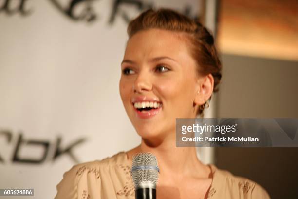 Scarlett Johansson attends REEBOK and Screen Star SCARLETT JOHANSSON Host Red-Hot Event to Celebrate New Collaboration at XChange on July 25, 2006 in...
