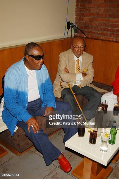 Sam Moore and Ahmet Ertegun attend "Sam Moore: Overnight Sensational" produced by Randy Jackson for Rhino Records listening party at Pre-Post N.Y.C....