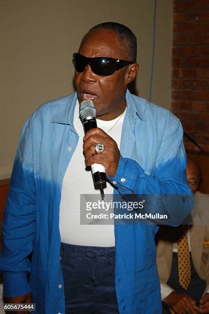 Sam Moore attends "Sam Moore: Overnight Sensational" produced by Randy Jackson for Rhino Records listening party at Pre-Post N.Y.C. On July 18, 2006.