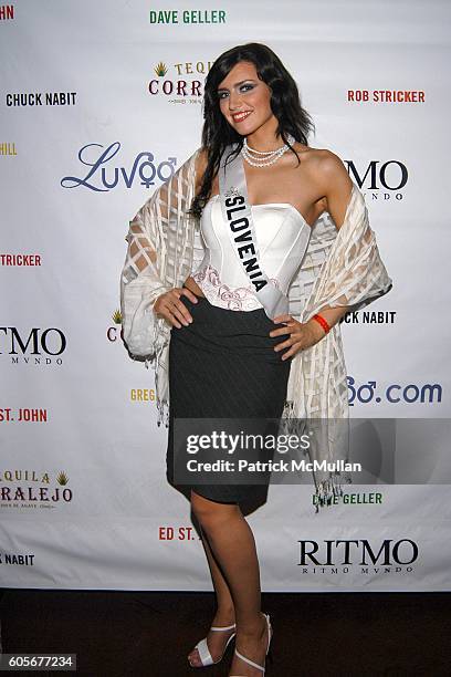 Natasa Pinoza Miss Slovenia attends Miss Universe Post Pageant VIP Party hosted by Chuck Nabit, Dave Geller, Ed St. John, Greg Barnhill, Freddie...