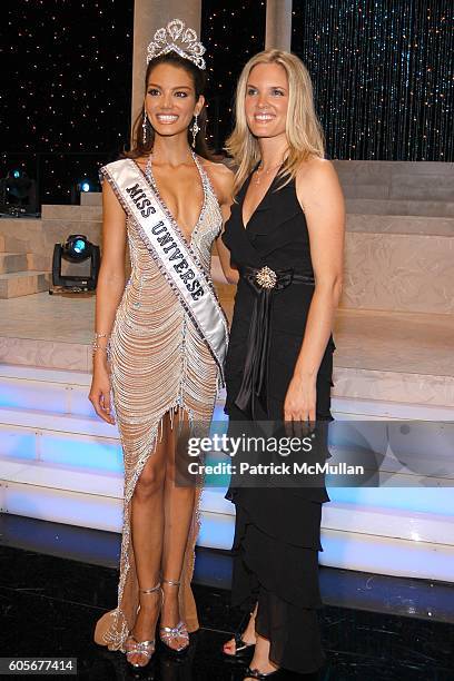 Zuleyka Rivera Miss Universe 2006 and Bridgette Wilson-Sampras attend 55th Annual Mrs. Universe Competition at The Shrine Auditorium on July 23, 2006.