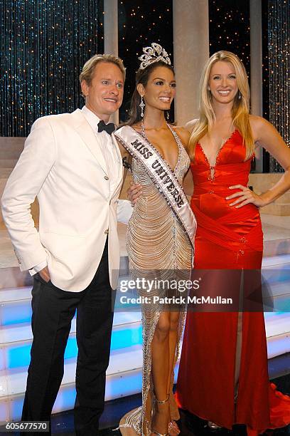 Carson Kressley, Zuleyka Rivera Miss Universe 2006 and Shandi Finnessey attend 55th Annual Mrs. Universe Competition at The Shrine Auditorium on July...