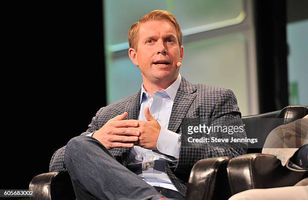 Partner Andreessen Horowitz Ted Ullyot speaks onstage during TechCrunch Disrupt SF 2016 at Pier 48 on September 14, 2016 in San Francisco, California.