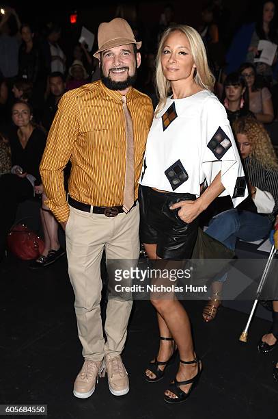 Phillip Bloch and Indira Cesarine attend the Naeem Khan fashion show during New York Fashion Week: The Shows at The Arc, Skylight at Moynihan Station...
