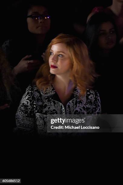 Christina Hendricks attends the Naeem Khan fashion show during New York Fashion Week: The Shows at The Arc, Skylight at Moynihan Station on September...