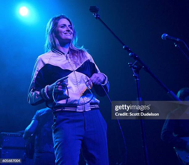 Singer Emily Armstrong of the band Dead Sara performs onstage during Petty Fest 2016 at The Fonda Theatre on September 13, 2016 in Los Angeles,...