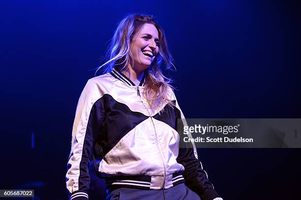 Singer Emily Armstrong of the band Dead Sara performs onstage during Petty Fest 2016 at The Fonda Theatre on September 13, 2016 in Los Angeles,...