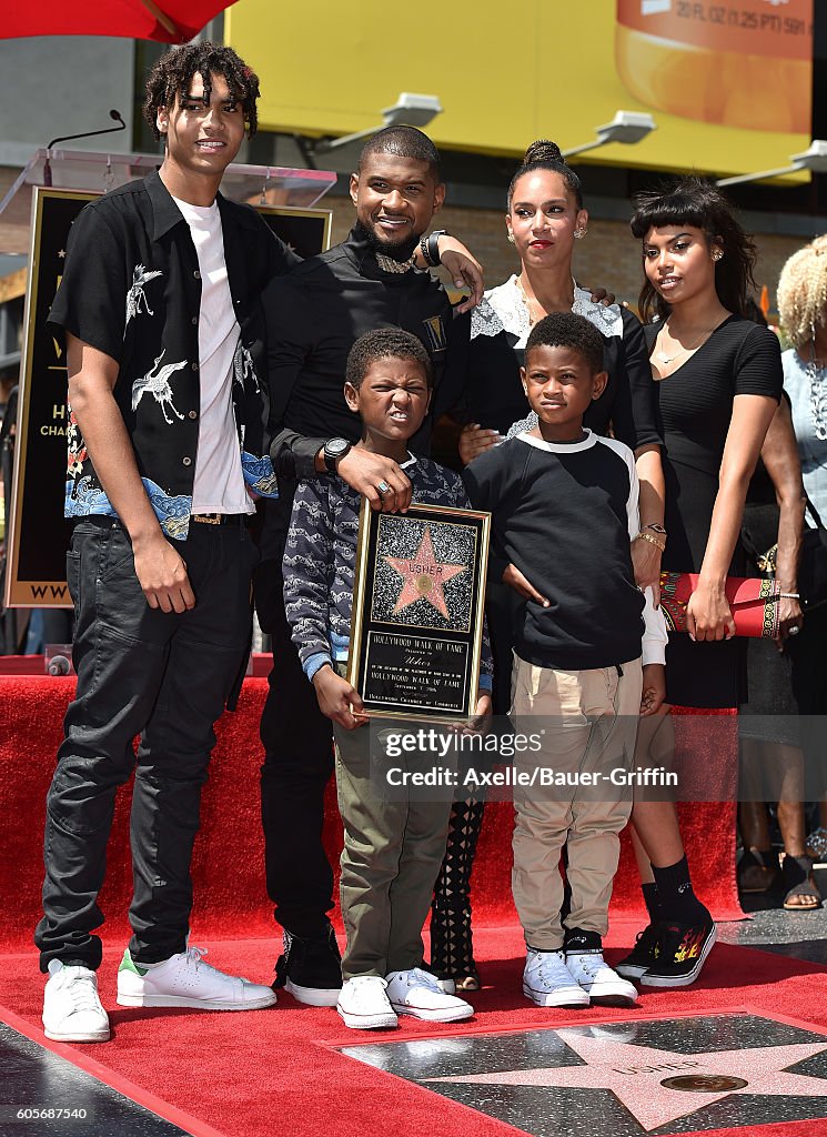 Usher Honored With Star On The Hollywood Walk Of Fame